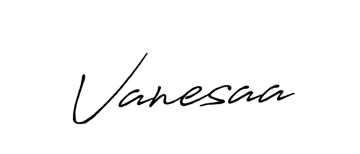 Use a signature maker to create a handwritten signature online. With this signature software, you can design (Antro_Vectra_Bolder) your own signature for name Vanesaa. Vanesaa signature style 7 images and pictures png
