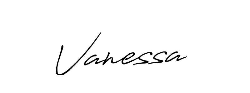 How to make Vanessa  name signature. Use Antro_Vectra_Bolder style for creating short signs online. This is the latest handwritten sign. Vanessa  signature style 7 images and pictures png