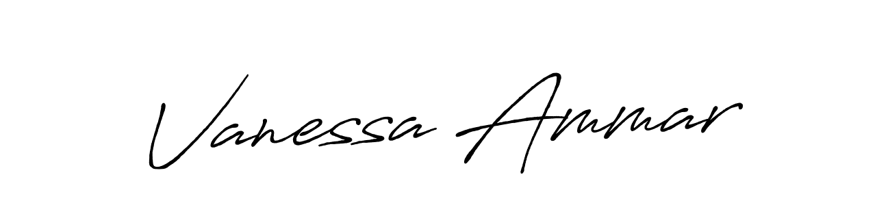 Use a signature maker to create a handwritten signature online. With this signature software, you can design (Antro_Vectra_Bolder) your own signature for name Vanessa Ammar. Vanessa Ammar signature style 7 images and pictures png