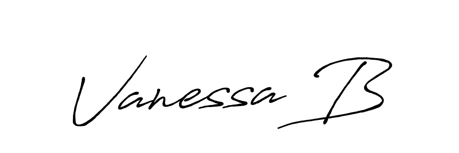 Vanessa B stylish signature style. Best Handwritten Sign (Antro_Vectra_Bolder) for my name. Handwritten Signature Collection Ideas for my name Vanessa B. Vanessa B signature style 7 images and pictures png