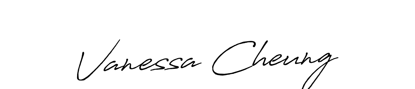 The best way (Antro_Vectra_Bolder) to make a short signature is to pick only two or three words in your name. The name Vanessa Cheung include a total of six letters. For converting this name. Vanessa Cheung signature style 7 images and pictures png