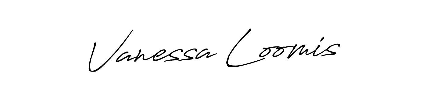 The best way (Antro_Vectra_Bolder) to make a short signature is to pick only two or three words in your name. The name Vanessa Loomis include a total of six letters. For converting this name. Vanessa Loomis signature style 7 images and pictures png