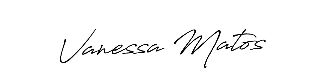 Make a beautiful signature design for name Vanessa Matos. With this signature (Antro_Vectra_Bolder) style, you can create a handwritten signature for free. Vanessa Matos signature style 7 images and pictures png