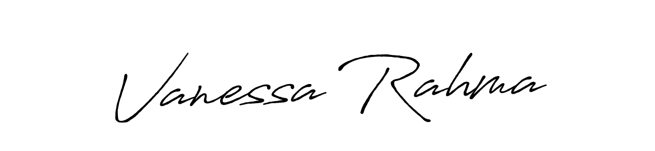 You should practise on your own different ways (Antro_Vectra_Bolder) to write your name (Vanessa Rahma) in signature. don't let someone else do it for you. Vanessa Rahma signature style 7 images and pictures png