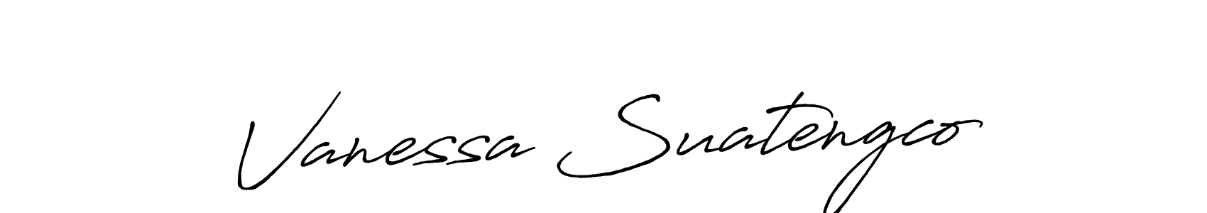 Similarly Antro_Vectra_Bolder is the best handwritten signature design. Signature creator online .You can use it as an online autograph creator for name Vanessa Suatengco. Vanessa Suatengco signature style 7 images and pictures png
