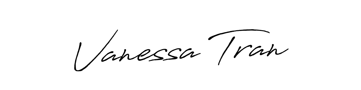 How to make Vanessa Tran name signature. Use Antro_Vectra_Bolder style for creating short signs online. This is the latest handwritten sign. Vanessa Tran signature style 7 images and pictures png