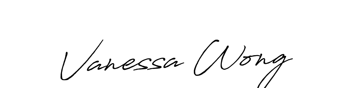 Design your own signature with our free online signature maker. With this signature software, you can create a handwritten (Antro_Vectra_Bolder) signature for name Vanessa Wong. Vanessa Wong signature style 7 images and pictures png