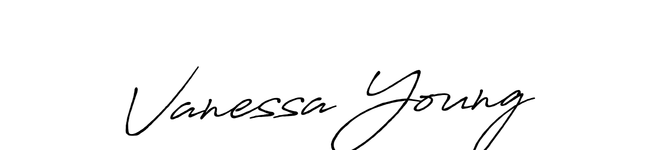 The best way (Antro_Vectra_Bolder) to make a short signature is to pick only two or three words in your name. The name Vanessa Young include a total of six letters. For converting this name. Vanessa Young signature style 7 images and pictures png