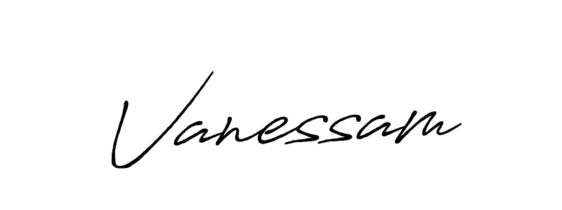 if you are searching for the best signature style for your name Vanessam. so please give up your signature search. here we have designed multiple signature styles  using Antro_Vectra_Bolder. Vanessam signature style 7 images and pictures png