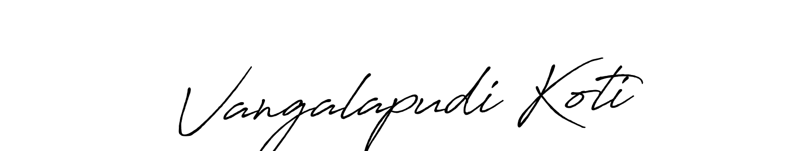 Similarly Antro_Vectra_Bolder is the best handwritten signature design. Signature creator online .You can use it as an online autograph creator for name Vangalapudi Koti. Vangalapudi Koti signature style 7 images and pictures png