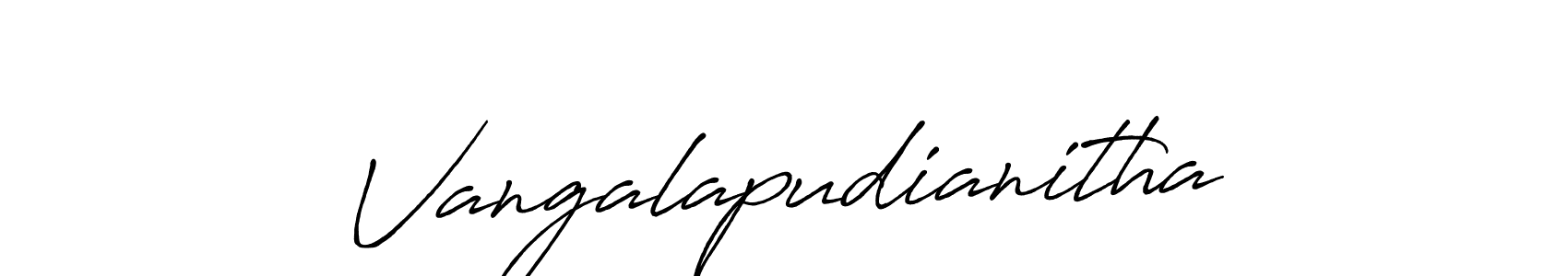 Design your own signature with our free online signature maker. With this signature software, you can create a handwritten (Antro_Vectra_Bolder) signature for name Vangalapudianitha. Vangalapudianitha signature style 7 images and pictures png