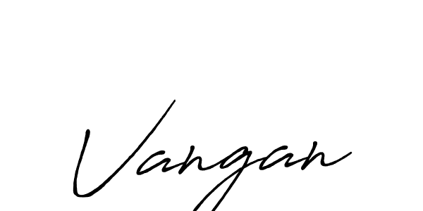 Make a beautiful signature design for name Vangan. With this signature (Antro_Vectra_Bolder) style, you can create a handwritten signature for free. Vangan signature style 7 images and pictures png