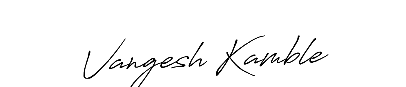 Also You can easily find your signature by using the search form. We will create Vangesh Kamble name handwritten signature images for you free of cost using Antro_Vectra_Bolder sign style. Vangesh Kamble signature style 7 images and pictures png