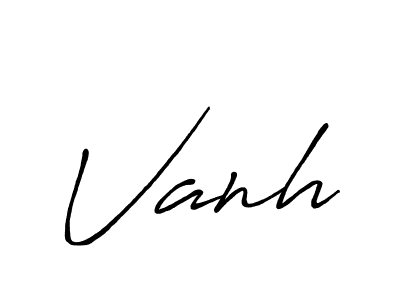 You should practise on your own different ways (Antro_Vectra_Bolder) to write your name (Vanh) in signature. don't let someone else do it for you. Vanh signature style 7 images and pictures png