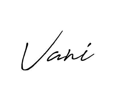 How to make Vani name signature. Use Antro_Vectra_Bolder style for creating short signs online. This is the latest handwritten sign. Vani signature style 7 images and pictures png