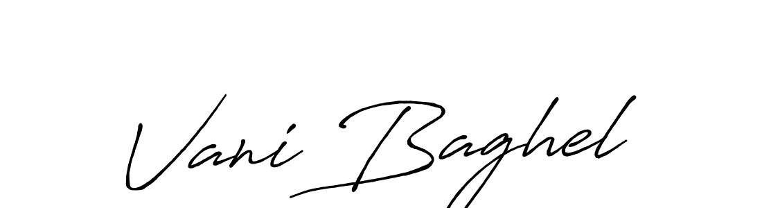 Design your own signature with our free online signature maker. With this signature software, you can create a handwritten (Antro_Vectra_Bolder) signature for name Vani Baghel. Vani Baghel signature style 7 images and pictures png