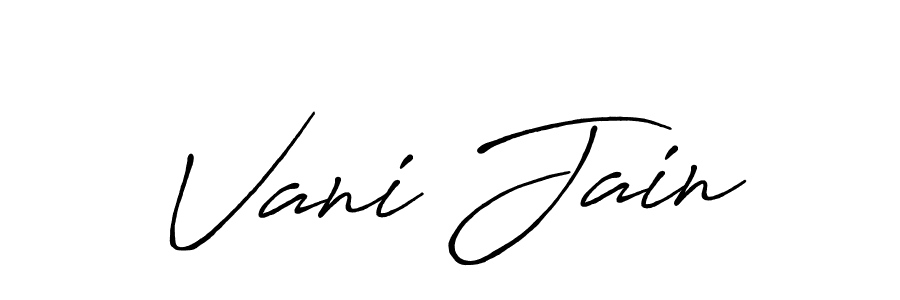 Also we have Vani Jain name is the best signature style. Create professional handwritten signature collection using Antro_Vectra_Bolder autograph style. Vani Jain signature style 7 images and pictures png