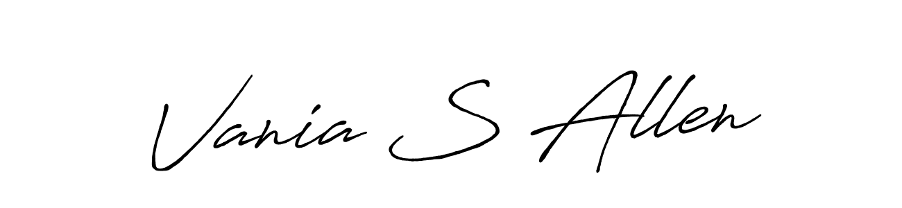 The best way (Antro_Vectra_Bolder) to make a short signature is to pick only two or three words in your name. The name Vania S Allen include a total of six letters. For converting this name. Vania S Allen signature style 7 images and pictures png