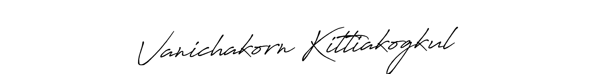 Design your own signature with our free online signature maker. With this signature software, you can create a handwritten (Antro_Vectra_Bolder) signature for name Vanichakorn Kittiakogkul. Vanichakorn Kittiakogkul signature style 7 images and pictures png