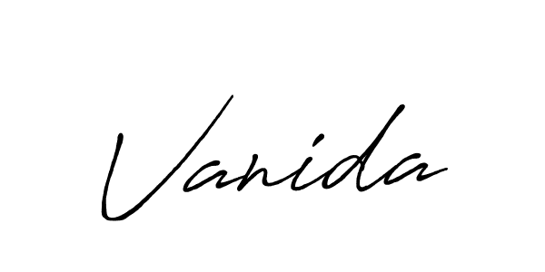 Make a beautiful signature design for name Vanida. Use this online signature maker to create a handwritten signature for free. Vanida signature style 7 images and pictures png