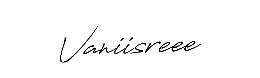 How to make Vaniisreee signature? Antro_Vectra_Bolder is a professional autograph style. Create handwritten signature for Vaniisreee name. Vaniisreee signature style 7 images and pictures png