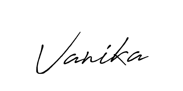Vanika stylish signature style. Best Handwritten Sign (Antro_Vectra_Bolder) for my name. Handwritten Signature Collection Ideas for my name Vanika. Vanika signature style 7 images and pictures png