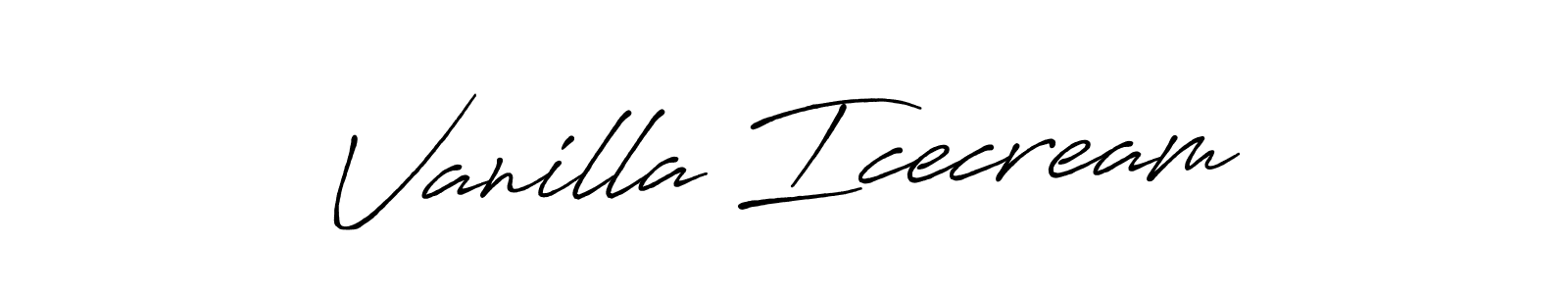 How to make Vanilla Icecream name signature. Use Antro_Vectra_Bolder style for creating short signs online. This is the latest handwritten sign. Vanilla Icecream signature style 7 images and pictures png