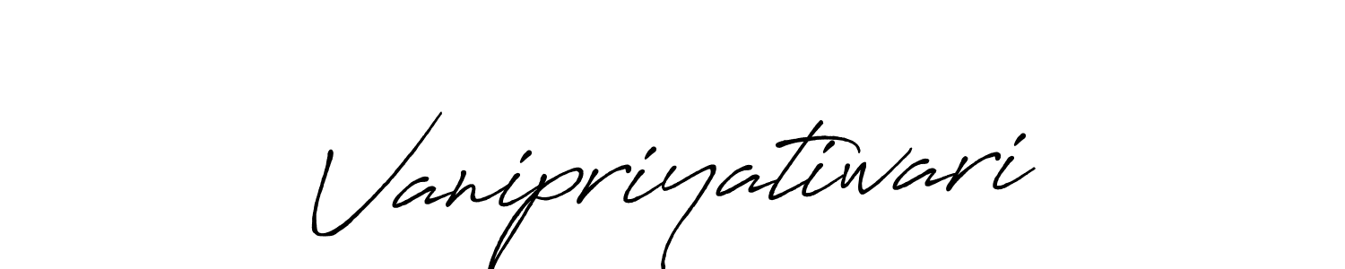 How to make Vanipriyatiwari signature? Antro_Vectra_Bolder is a professional autograph style. Create handwritten signature for Vanipriyatiwari name. Vanipriyatiwari signature style 7 images and pictures png