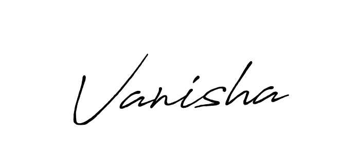 Vanisha stylish signature style. Best Handwritten Sign (Antro_Vectra_Bolder) for my name. Handwritten Signature Collection Ideas for my name Vanisha. Vanisha signature style 7 images and pictures png