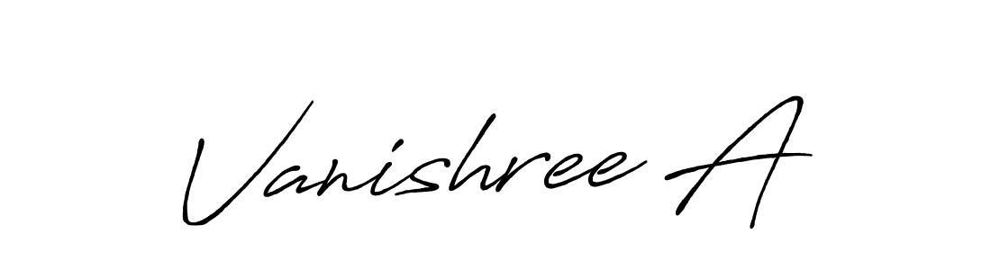 Make a beautiful signature design for name Vanishree A. Use this online signature maker to create a handwritten signature for free. Vanishree A signature style 7 images and pictures png