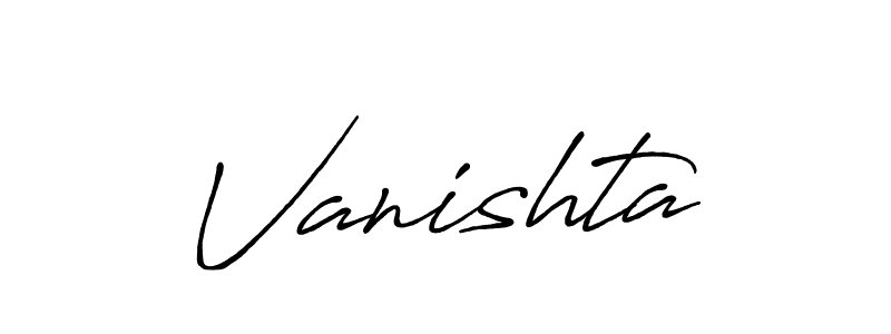 Make a beautiful signature design for name Vanishta. Use this online signature maker to create a handwritten signature for free. Vanishta signature style 7 images and pictures png