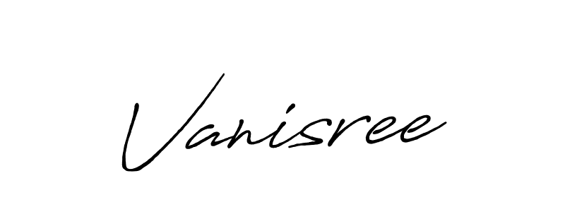 Vanisree stylish signature style. Best Handwritten Sign (Antro_Vectra_Bolder) for my name. Handwritten Signature Collection Ideas for my name Vanisree. Vanisree signature style 7 images and pictures png