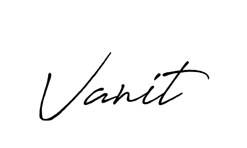 Create a beautiful signature design for name Vanit. With this signature (Antro_Vectra_Bolder) fonts, you can make a handwritten signature for free. Vanit signature style 7 images and pictures png