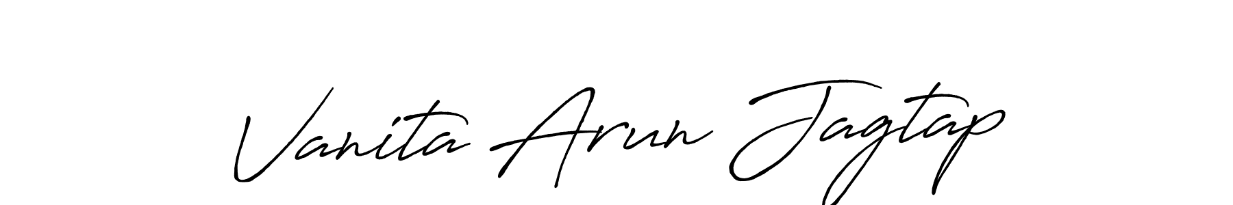 Make a beautiful signature design for name Vanita Arun Jagtap. Use this online signature maker to create a handwritten signature for free. Vanita Arun Jagtap signature style 7 images and pictures png