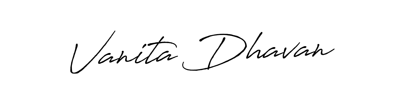 It looks lik you need a new signature style for name Vanita Dhavan. Design unique handwritten (Antro_Vectra_Bolder) signature with our free signature maker in just a few clicks. Vanita Dhavan signature style 7 images and pictures png