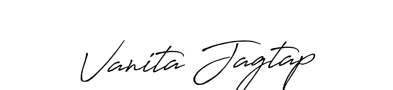 Vanita Jagtap stylish signature style. Best Handwritten Sign (Antro_Vectra_Bolder) for my name. Handwritten Signature Collection Ideas for my name Vanita Jagtap. Vanita Jagtap signature style 7 images and pictures png
