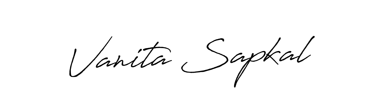 Design your own signature with our free online signature maker. With this signature software, you can create a handwritten (Antro_Vectra_Bolder) signature for name Vanita Sapkal. Vanita Sapkal signature style 7 images and pictures png