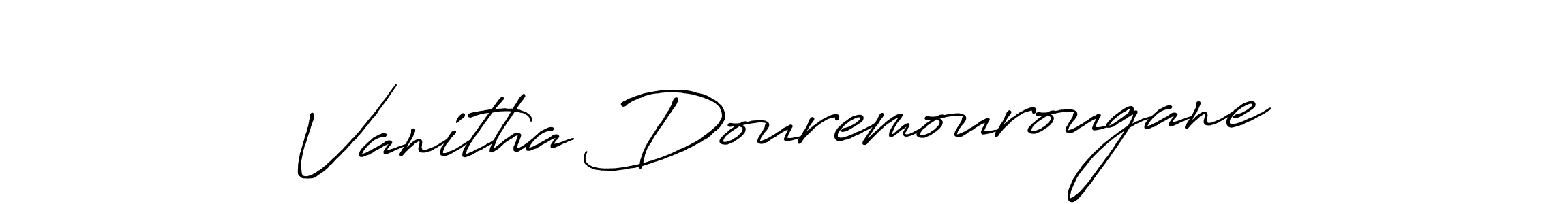 Use a signature maker to create a handwritten signature online. With this signature software, you can design (Antro_Vectra_Bolder) your own signature for name Vanitha Douremourougane. Vanitha Douremourougane signature style 7 images and pictures png