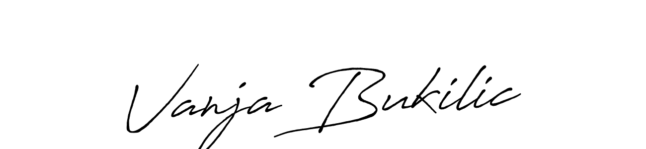 Make a short Vanja Bukilic signature style. Manage your documents anywhere anytime using Antro_Vectra_Bolder. Create and add eSignatures, submit forms, share and send files easily. Vanja Bukilic signature style 7 images and pictures png