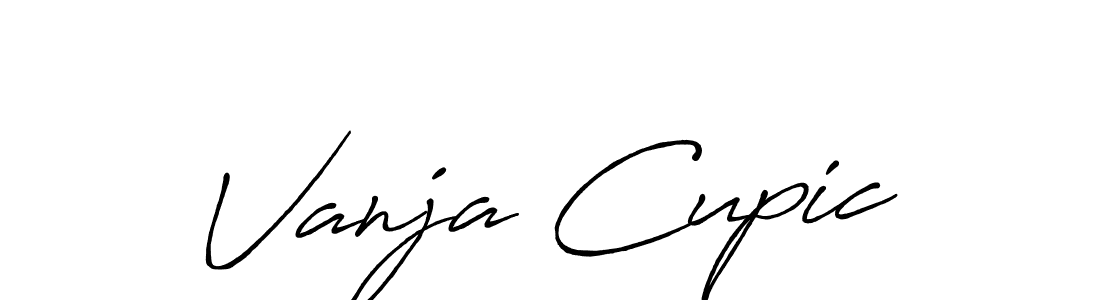 Design your own signature with our free online signature maker. With this signature software, you can create a handwritten (Antro_Vectra_Bolder) signature for name Vanja Cupic. Vanja Cupic signature style 7 images and pictures png