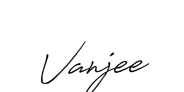Vanjee stylish signature style. Best Handwritten Sign (Antro_Vectra_Bolder) for my name. Handwritten Signature Collection Ideas for my name Vanjee. Vanjee signature style 7 images and pictures png