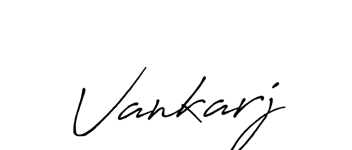 Use a signature maker to create a handwritten signature online. With this signature software, you can design (Antro_Vectra_Bolder) your own signature for name Vankarj. Vankarj signature style 7 images and pictures png