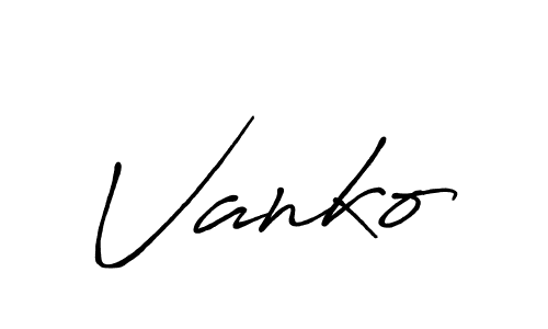 Make a beautiful signature design for name Vanko. With this signature (Antro_Vectra_Bolder) style, you can create a handwritten signature for free. Vanko signature style 7 images and pictures png