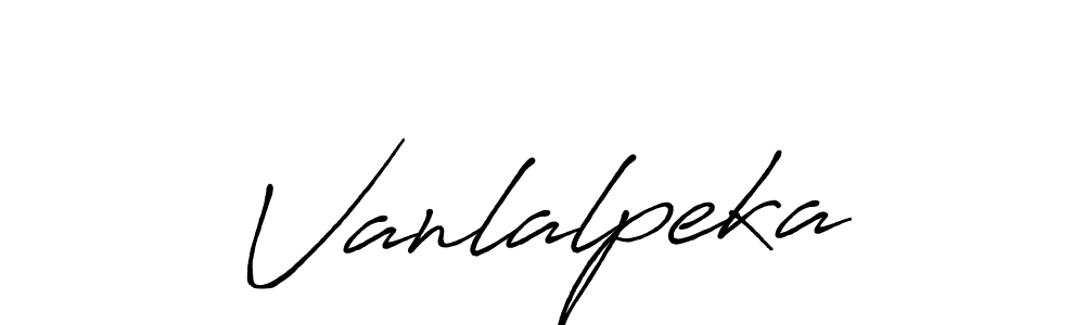 Create a beautiful signature design for name Vanlalpeka. With this signature (Antro_Vectra_Bolder) fonts, you can make a handwritten signature for free. Vanlalpeka signature style 7 images and pictures png