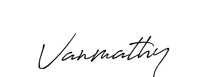 Vanmathy stylish signature style. Best Handwritten Sign (Antro_Vectra_Bolder) for my name. Handwritten Signature Collection Ideas for my name Vanmathy. Vanmathy signature style 7 images and pictures png