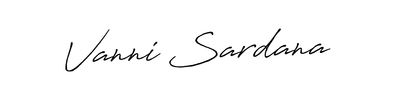 Similarly Antro_Vectra_Bolder is the best handwritten signature design. Signature creator online .You can use it as an online autograph creator for name Vanni Sardana. Vanni Sardana signature style 7 images and pictures png