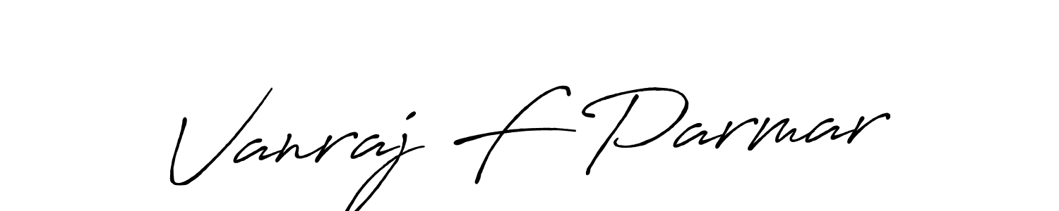 Make a beautiful signature design for name Vanraj F Parmar. Use this online signature maker to create a handwritten signature for free. Vanraj F Parmar signature style 7 images and pictures png