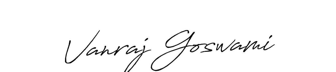Make a beautiful signature design for name Vanraj Goswami. Use this online signature maker to create a handwritten signature for free. Vanraj Goswami signature style 7 images and pictures png