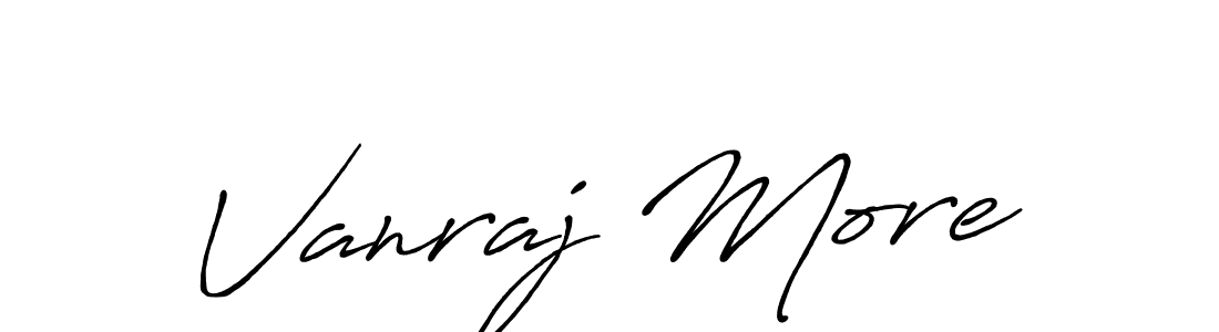 Make a short Vanraj More signature style. Manage your documents anywhere anytime using Antro_Vectra_Bolder. Create and add eSignatures, submit forms, share and send files easily. Vanraj More signature style 7 images and pictures png