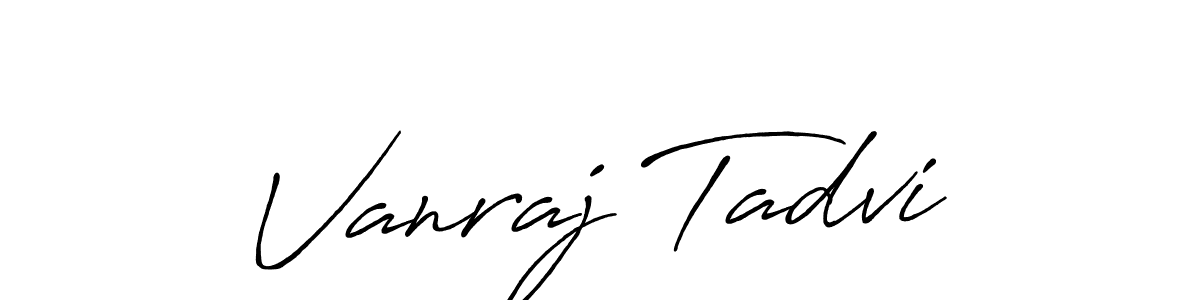 Make a beautiful signature design for name Vanraj Tadvi. Use this online signature maker to create a handwritten signature for free. Vanraj Tadvi signature style 7 images and pictures png